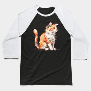 Lady Cat Pixel - Love Cats Baseball T-Shirt